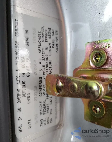 2006 Suzuki Forenza from USA, damaged, VIN KL5JD56Z56K476288